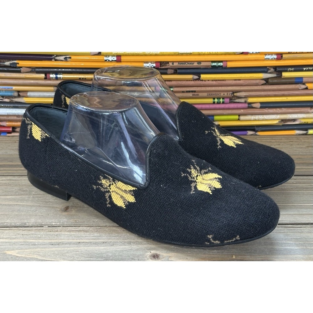 ZALO BEEs Embroidered Shoes Loafers Stitched BOHO Chic Women's 11 M